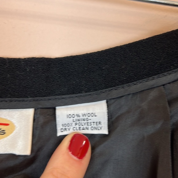 Talbots Midi Wool Pleated Black Skirt Size 8 - Picture 5 of 6